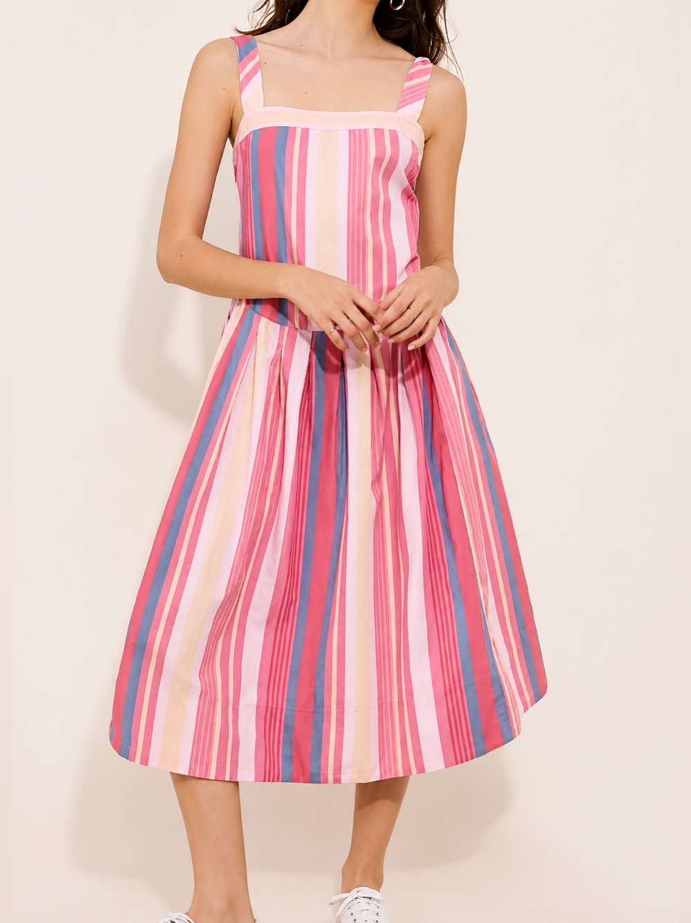 Free People NWT Primavera striped midi dress, small